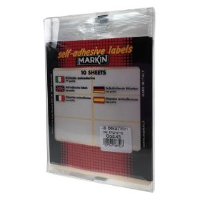 Conf 10Buste Etichette 4 Blu Diam10