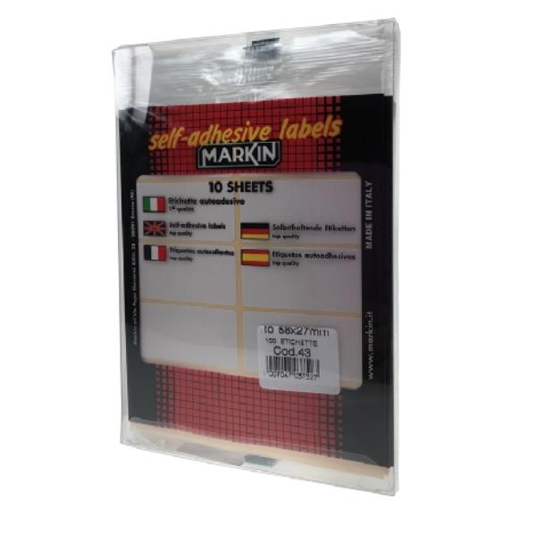 Conf 10Buste Etichette 4 Blu Diam10