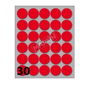 Conf10 Buste Etich 7 Rosse Diam22