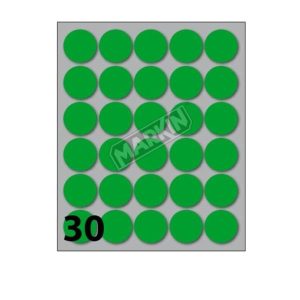 Conf 10 Buste Etich 7 Verde Diam22