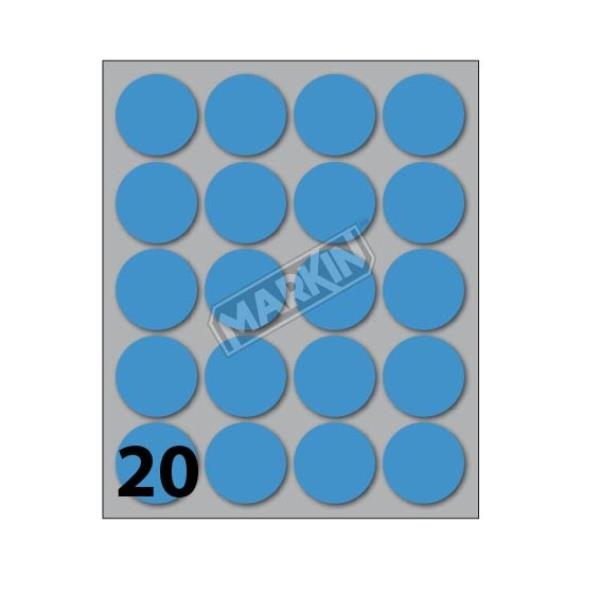 Conf10 Buste Etichette 8 Blu Diam27