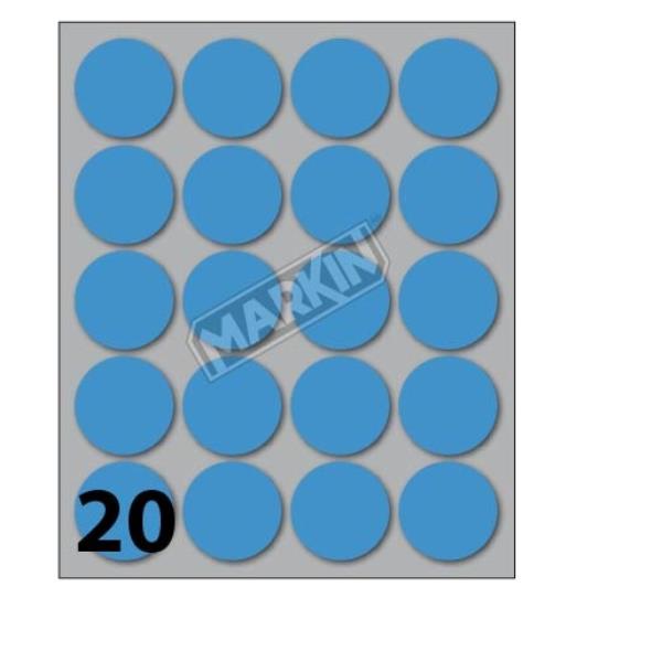 Conf10 Buste Etichette 8 Blu Diam27 - immagine 2