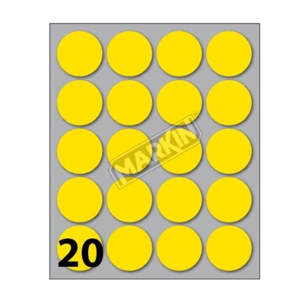 Conf10 Buste Etich 8 Giallo Diam27 - immagine 2