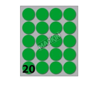 Conf10 Buste Etich 8 Verde Diam27