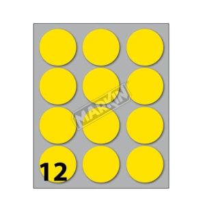 Conf10 Buste Etich 9 Gialle Diam34