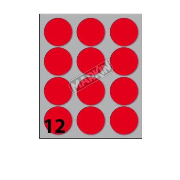 Conf 10 Buste Etich 9 Rosse Diam34