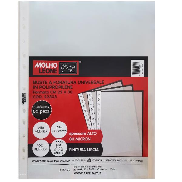 Cf50 Buste For.univ.22X30 Lis 80Mic - immagine 2