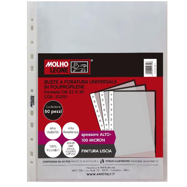 Cf50Buste For.univ.22X30 Lis 100Mic - immagine 2