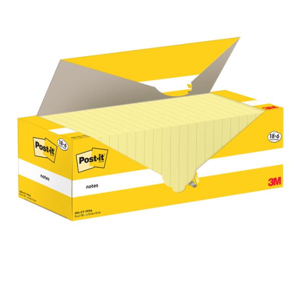 Cf18+6 Post-It/Canary/76X76/100Ff - immagine 2