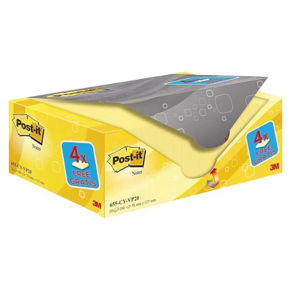 Value Pack 20 Post It Giallo 76X127 - immagine 2