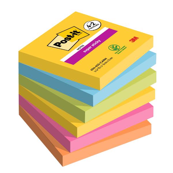 Cf4+2 Post-It Sk/Carniv/76X76/90Ff - immagine 2