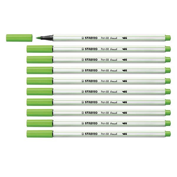 Cf10 Stabilo Pen68Brush Verde Chiar - immagine 6