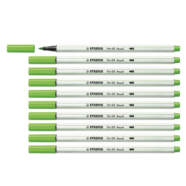 Cf10 Stabilo Pen68Brush Verde Chiar