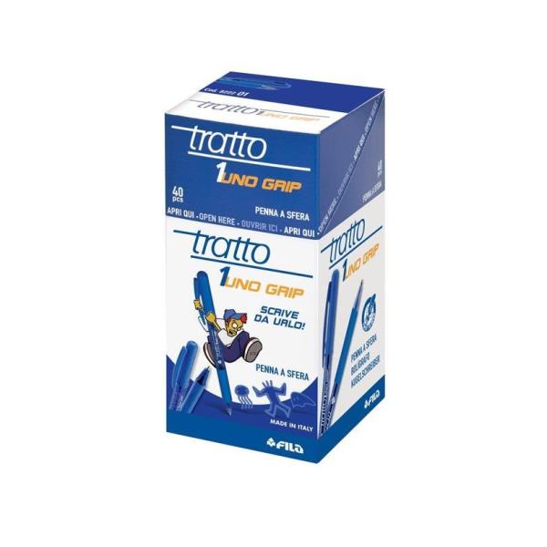 Cf40Penna Sfera Tratto 1Grip Blu - immagine 2