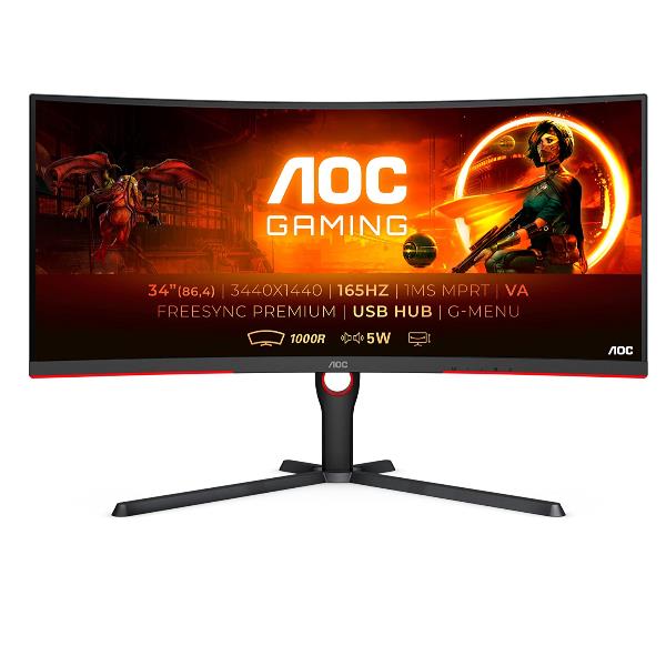 34 Monitor Aoc Gaming Va Curvo