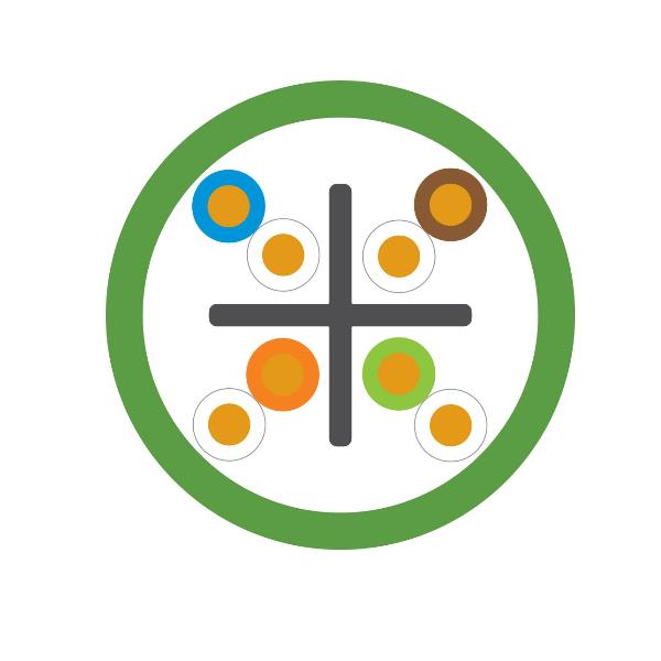 Cavo U/Utp Cat.6A Cca Verde 305M - immagine 2