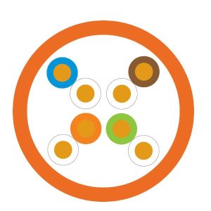 Cavo U/Utp Cat.6 B2Ca Arancio