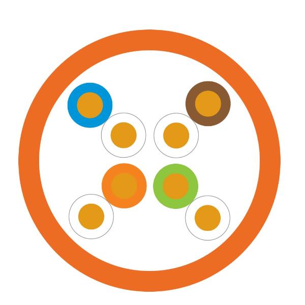 Cavo U/Utp Cat.6 B2Ca Arancio - immagine 2