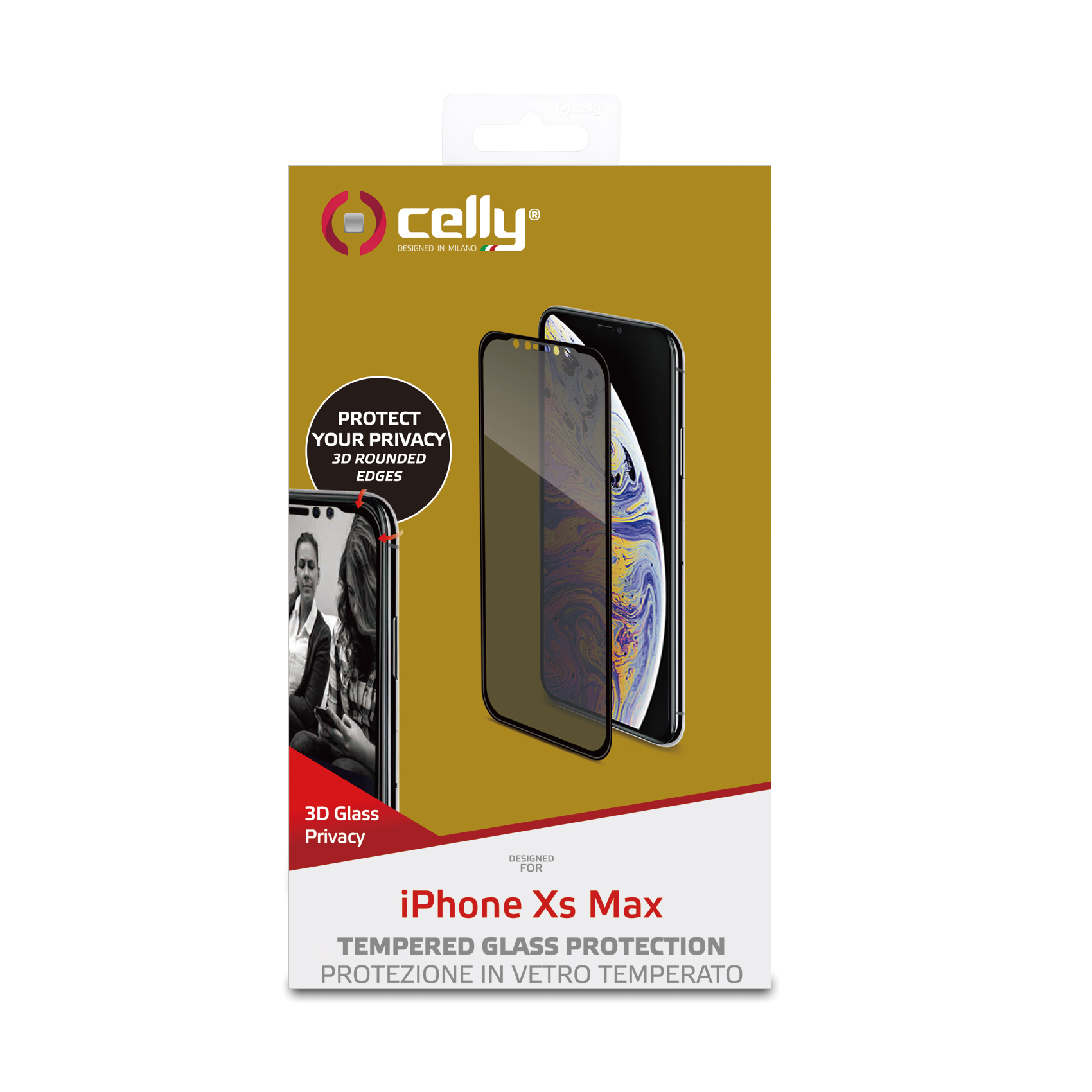 Privacy 3D Iphone Xs Max Nero - immagine 5