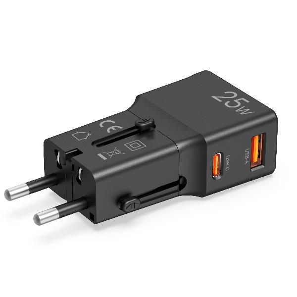 Multiplug 1Usb-A/1Usb-C 25W Slim - immagine 2