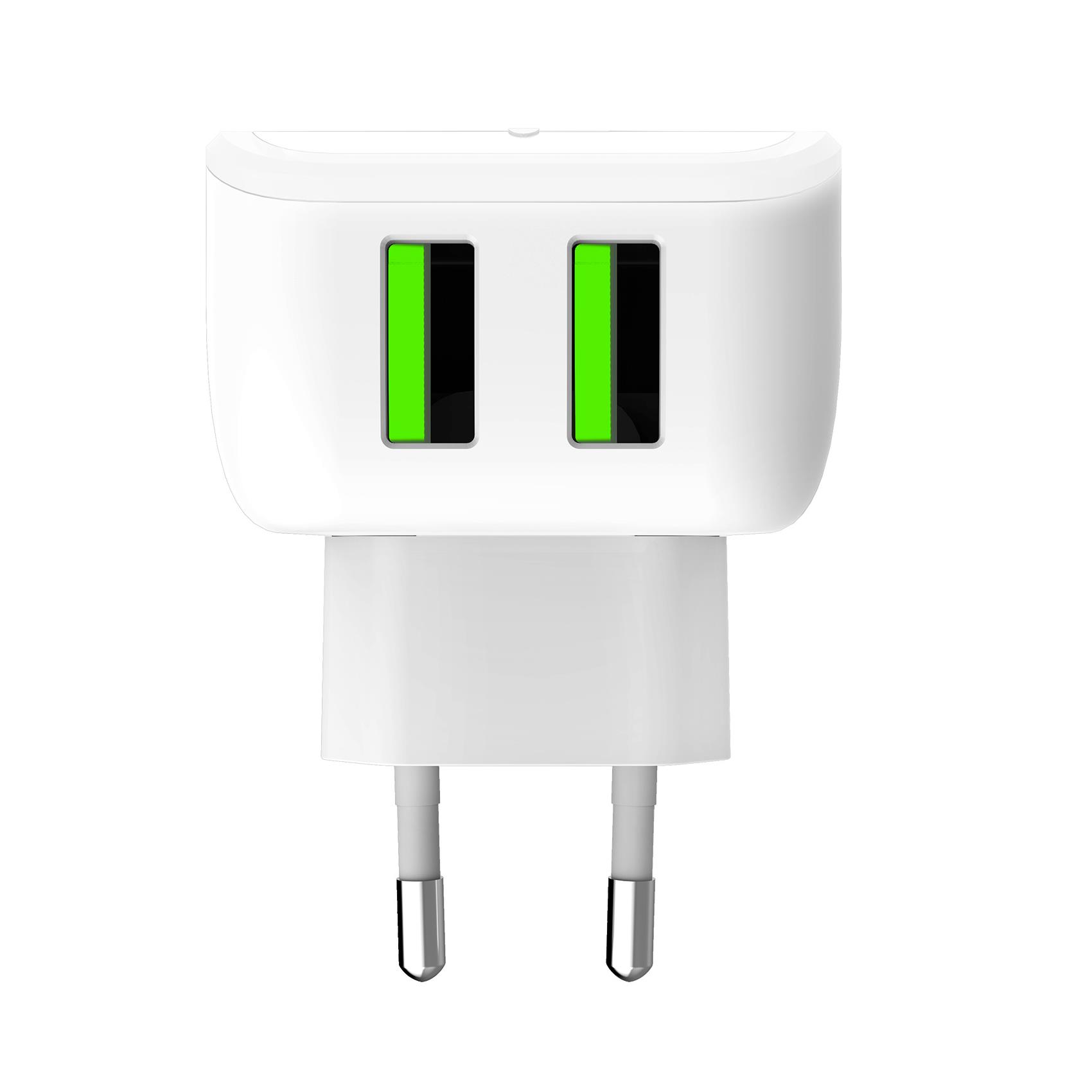 Travel Charger 2Usb 12W LED Bianco - immagine 5