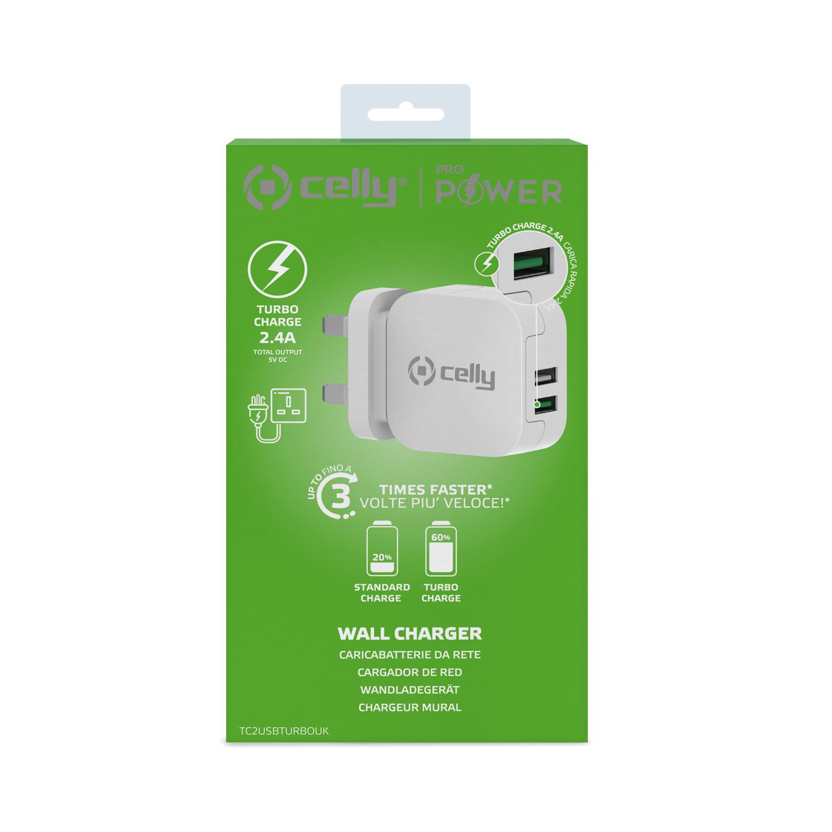 Uk Turbo Wall Charger 2Usb 2.4A/12W - immagine 2