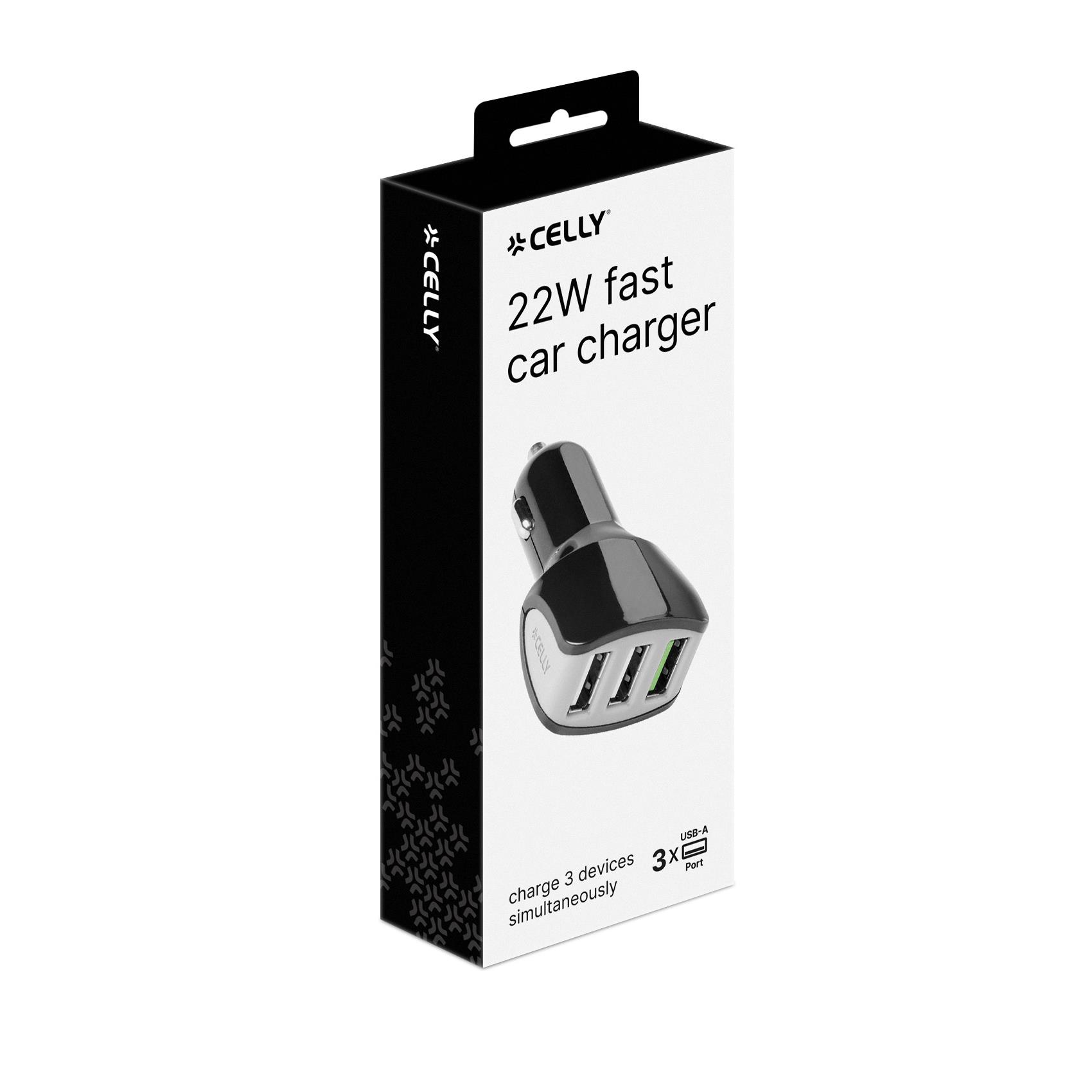 Turbo Car Charger 3Usb 4.4A/22W Bk - immagine 5