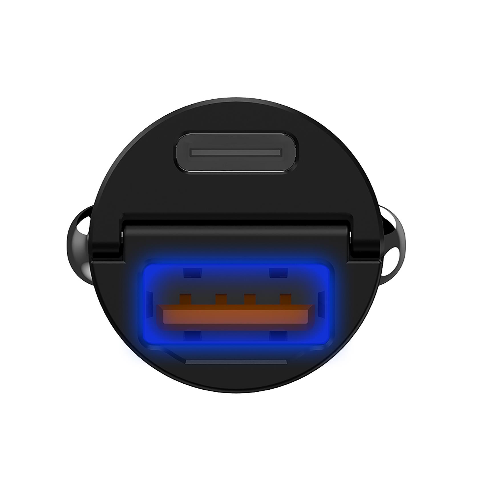 USB/USB-C Car Charger 30W Nero - immagine 5