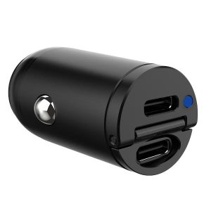 2Usb-C Car Charger 30W Nero