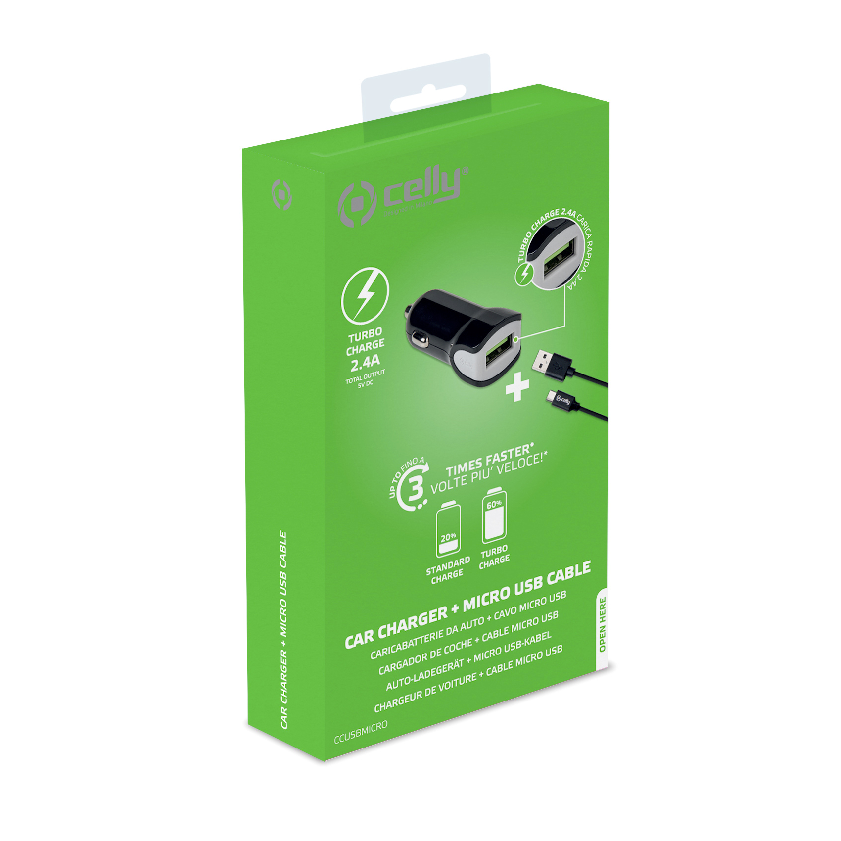 Kit USB Car Ch+Microusb Cable 12W - immagine 4