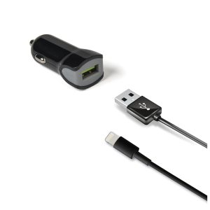 Kit USB Car Ch+Lightning Cable 12W