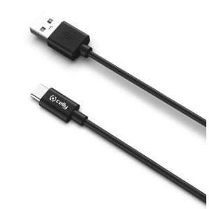 USB-A To USB-C 15W Cable Nero