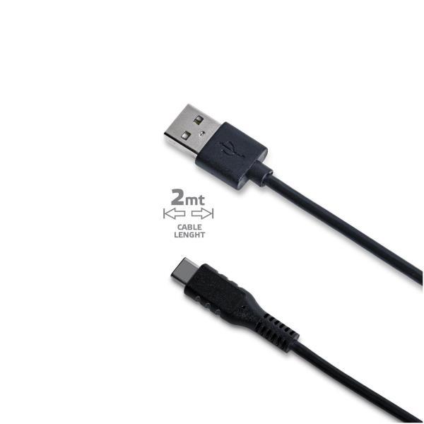 USB-A To USB-C 15W Cable 2Mt Nero - immagine 6