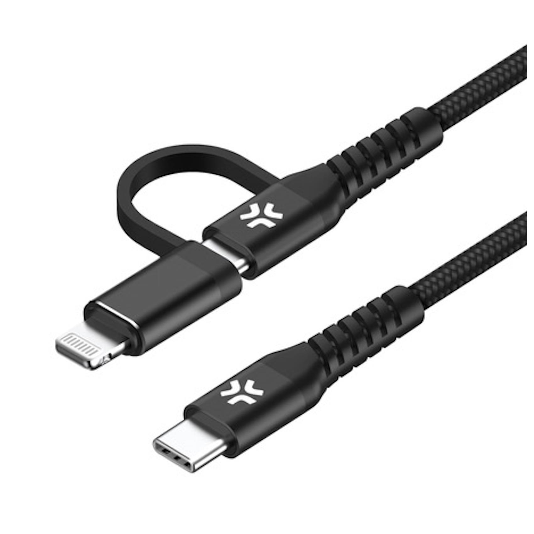 USB-C To C+Light Cable 2Mt Bk
