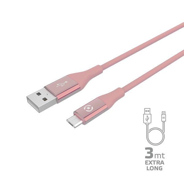 USB-A To Microusb 12W Cable 3Mt Pk