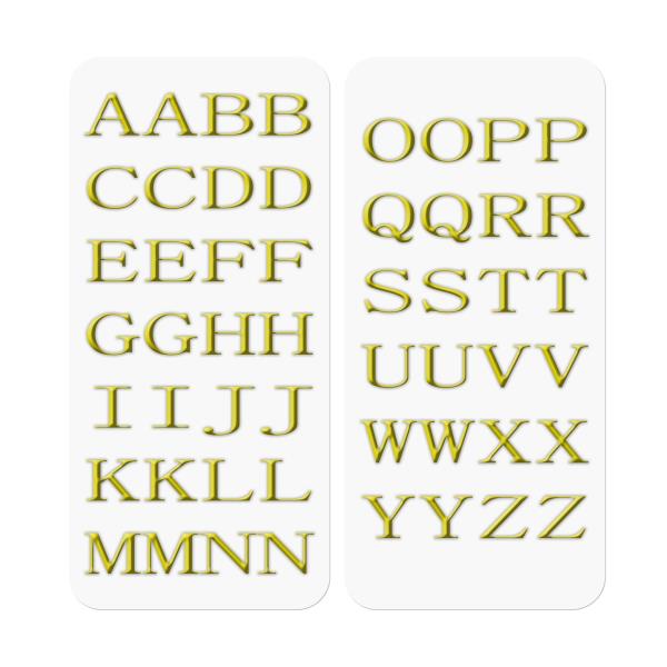 3D Stickers Letters Oro