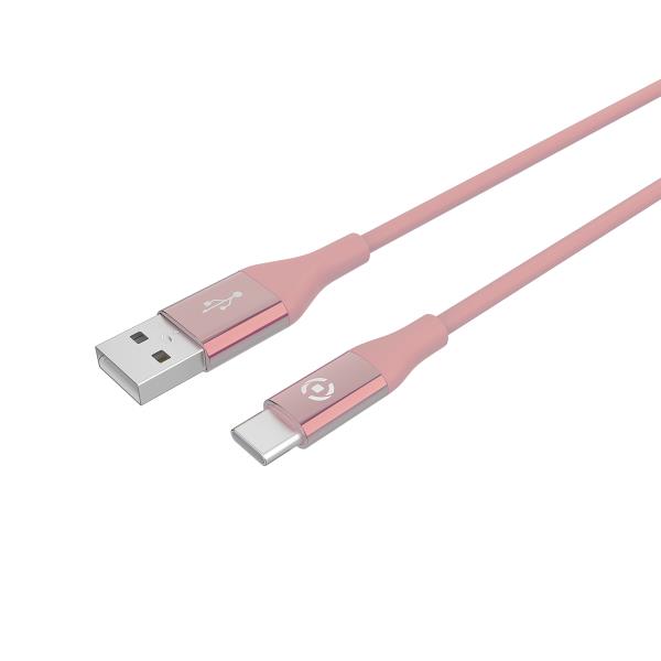 USB-A To USB-C 15W Cable Rosa
