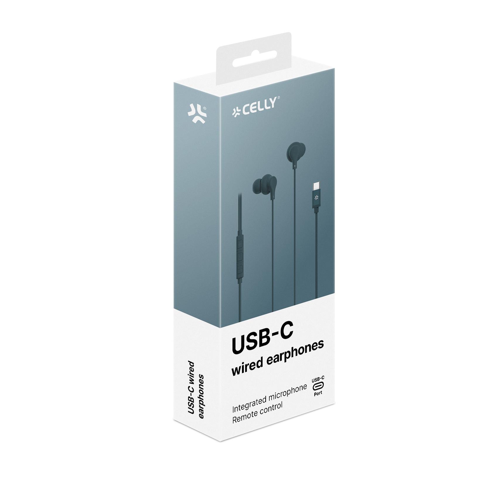 USB-C Stereo Wired Earphone Blu - immagine 4