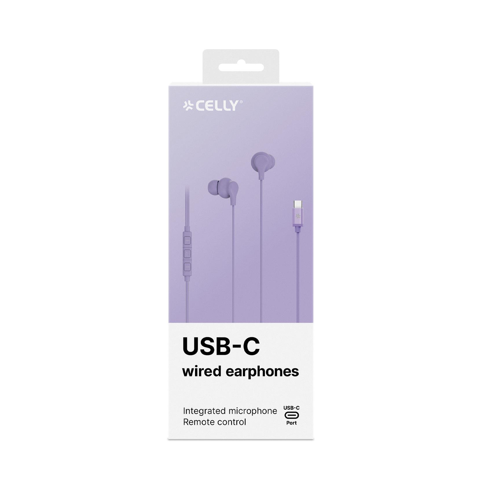 USB-C Stereo Wired Earphone Violet - immagine 5