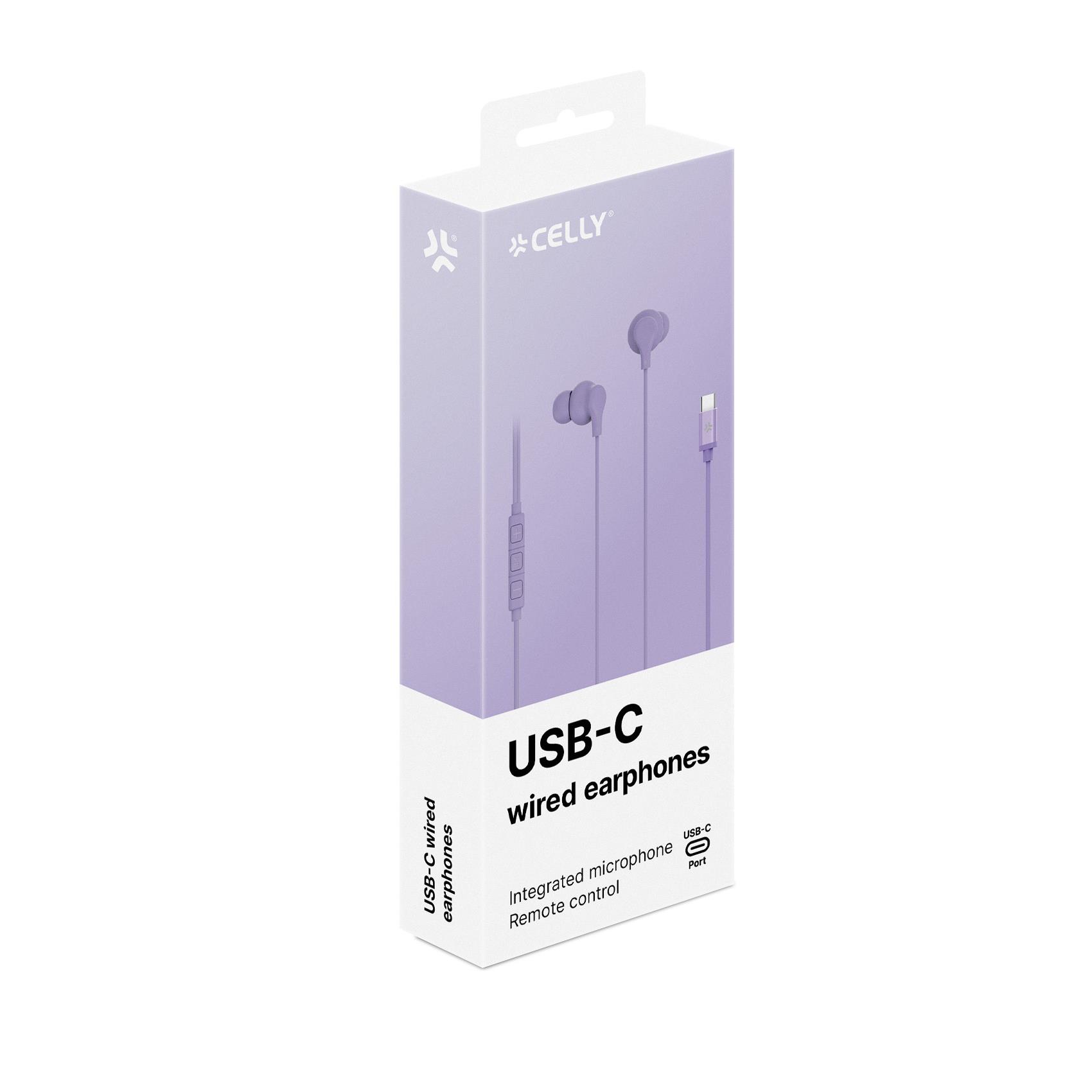 USB-C Stereo Wired Earphone Violet - immagine 4