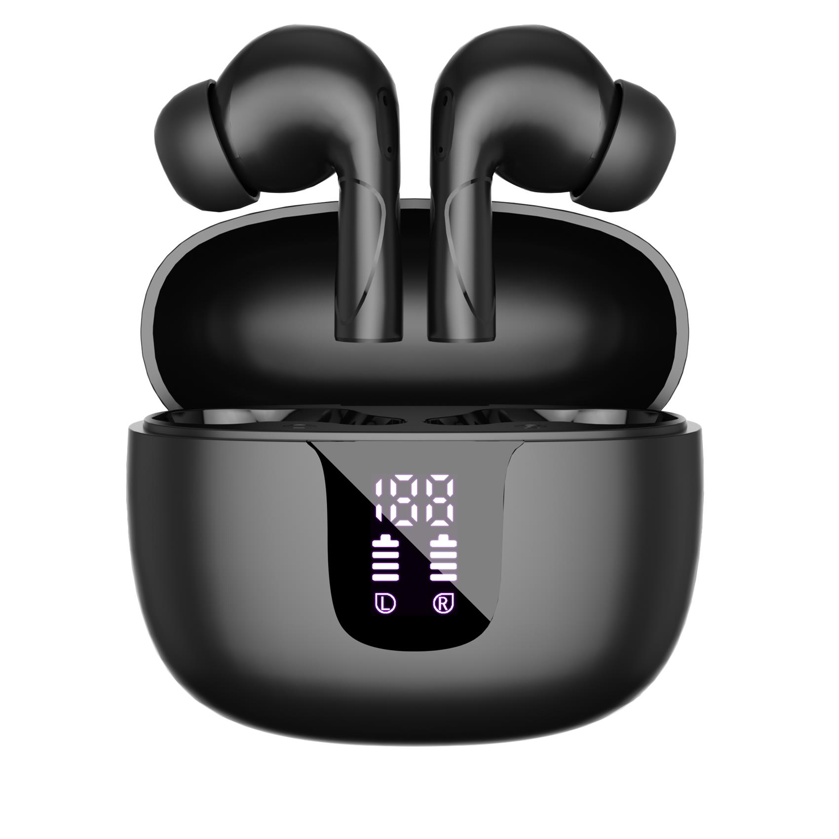 In-Ear Tws With LED And AI Bk