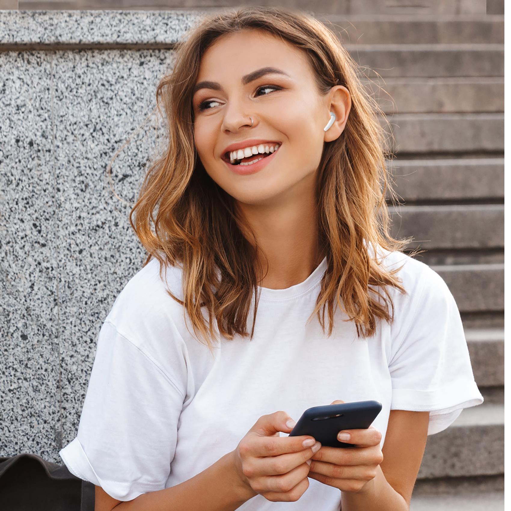 True Wireless Drop Shape Bianco - immagine 2