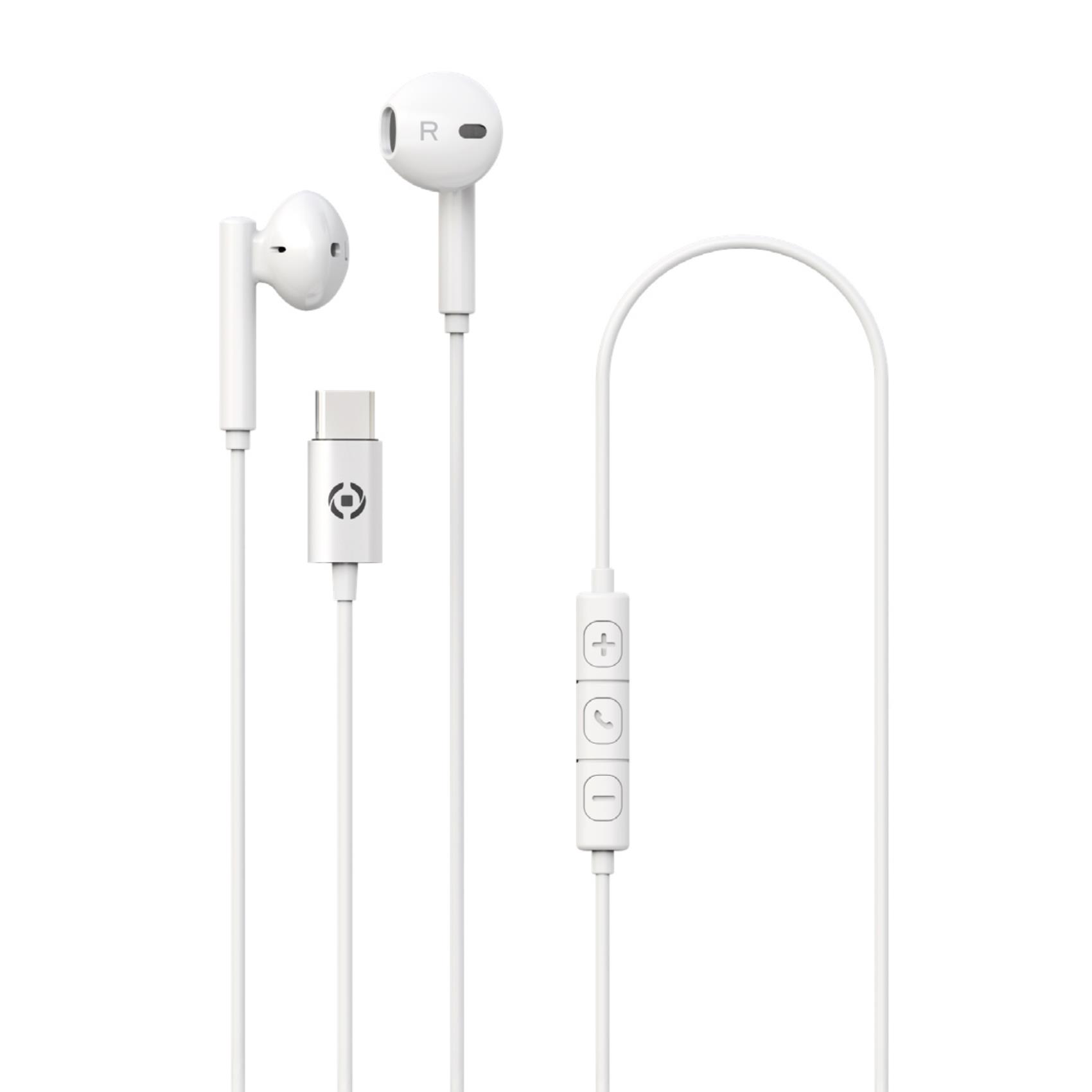 Stereo Earphones Drop USB-C Bianco