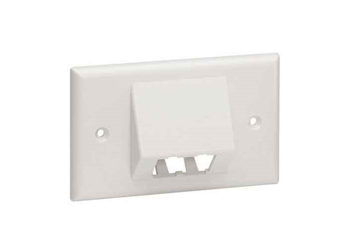 Placca Per 4 Minicom Bianca
