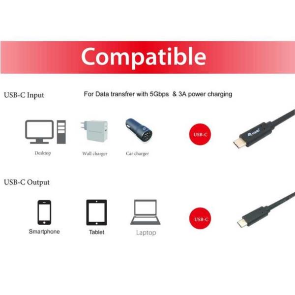 USB 3.2 Gen 1X1 Type-C To C M/M 2 - immagine 2