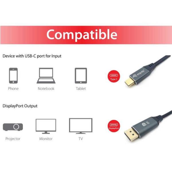 USB-C To Displayport Cable M/M 1. - immagine 7