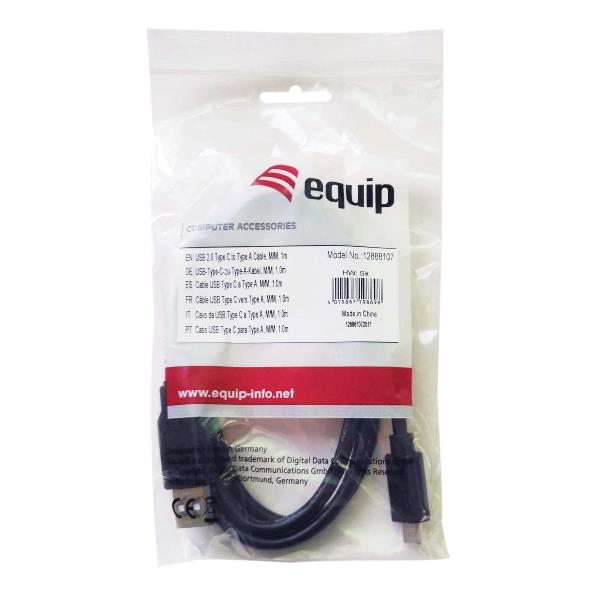 USB 2.0 Type-A To C M/M 1.0M Bla - immagine 3