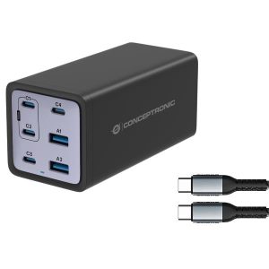 6-Port 200W Gan USB Pd Charger With