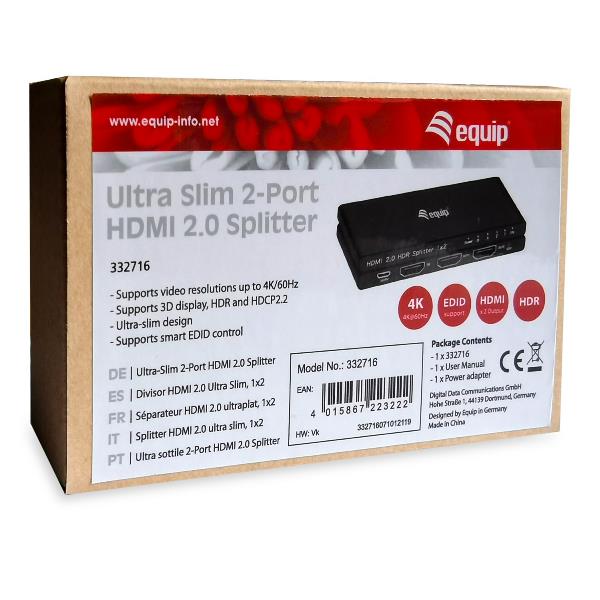 Splitter HDMI A 2 Porte - 4K - immagine 6