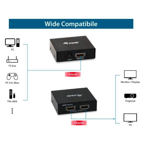 HDMI Video-Splitter 2-Port Full Hd - immagine 3